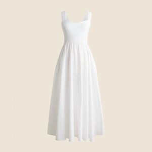 J. Crew Mixty Sweetheart tank dress poplin skirt A line white flowy Size S NWT
